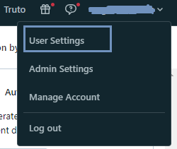 Click on User Settings