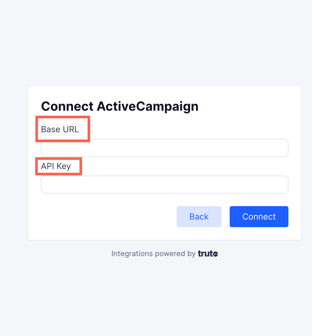 'ActiveCampaign API Key and Base URL'