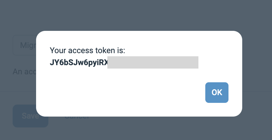 Get the generated access token