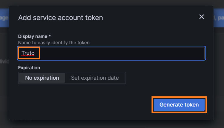 'Click on generate token and copy API token'