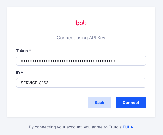 HiBob enter id and token
