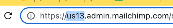 Finding the Mailchimp account prefix