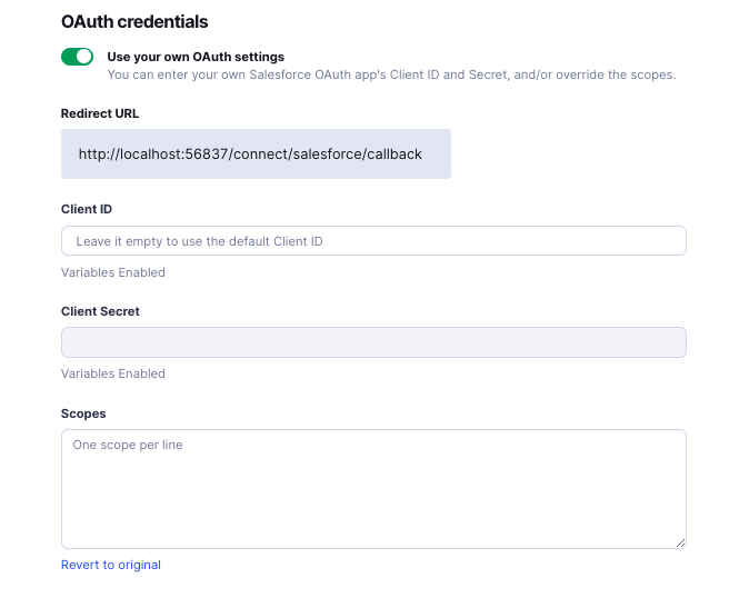 Change details for OAuth App