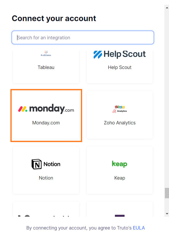 'Select Monday.com'