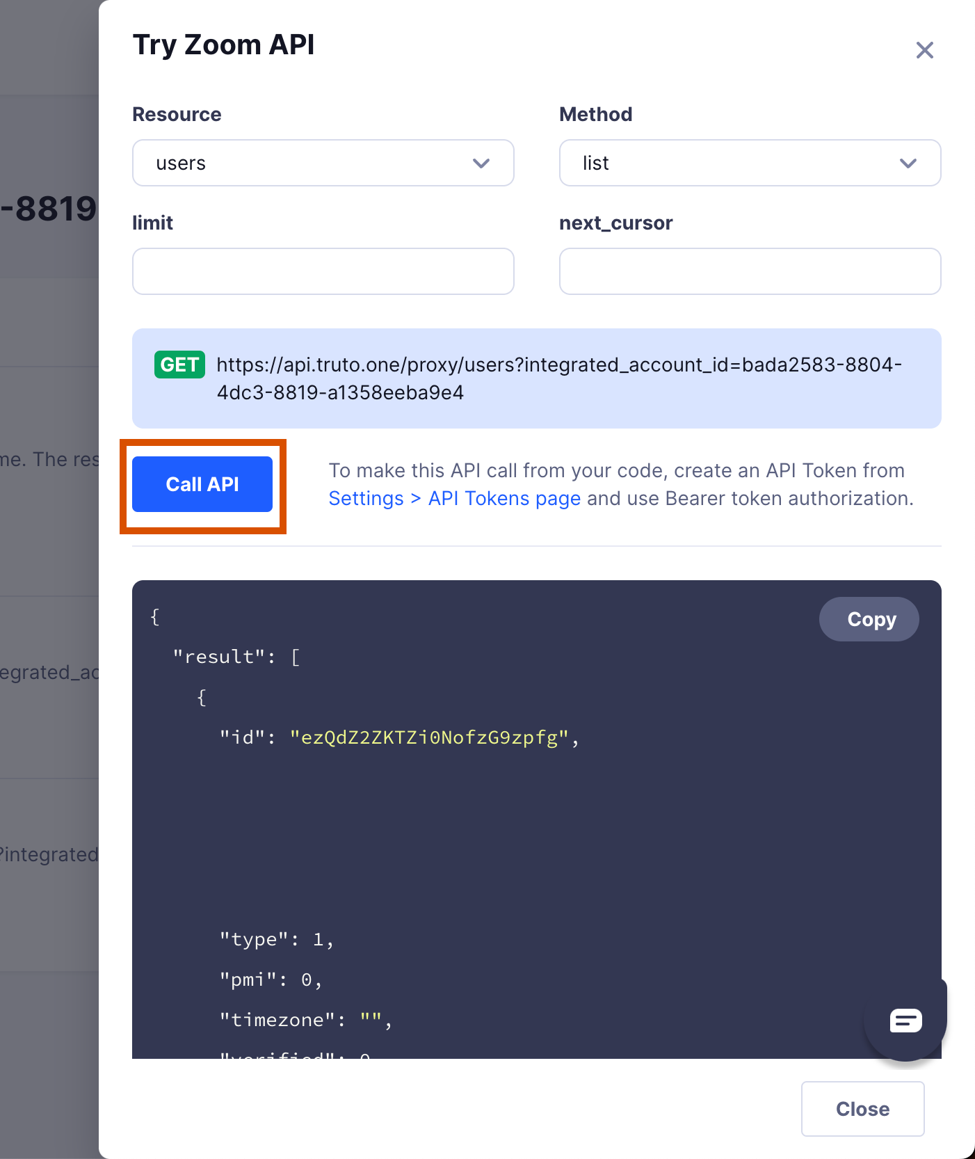 Just click Call API button to make the network call. You can also call the Proxy API programatically